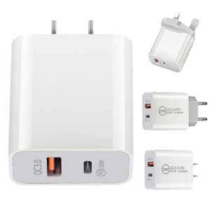 EU US UK ABS Circuit Protection Home Quick Type-C USB Wall Power Adapters Mobile 20W PD Charger
