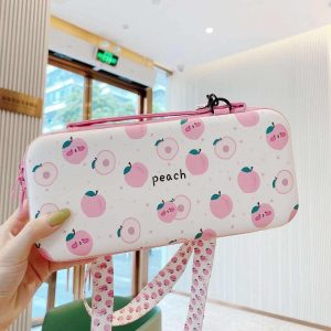Wholesale Supply Portable Fruit Design Leather Case Protective Carrying Storage Bag for Nintendo Switch Video Game Player