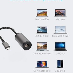 OEM USBC RJ45 Hubs 10 100 1000M USB30 USBA to  Lan Adapter Cabo Hub 3.0 Lan Rj45 Convert Usb 3.1 Type c