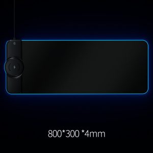 15W Large Colourful LED RGB Gaming Mouse Pad With Wireless Charger