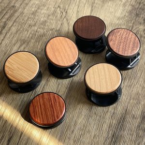 Custom Laser Engraved Logo Flexible Wooden Phone Holder Newest Eco-friendly Wooden Phone Bracket