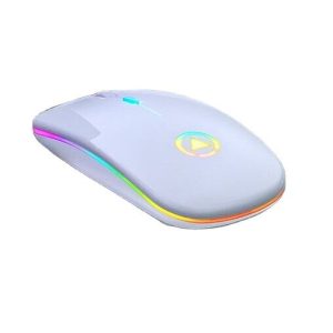 New Ultra-Thin Mini A2 Wireless Mouse Silent Mute Rechargeable LED Colorful Lights Computer Mouse