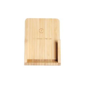Leyi OEM Design Bamboo Wooden Kickstand15W Fast Charging Type-C for Mobile Phone Desktop Wireless Charger Holder