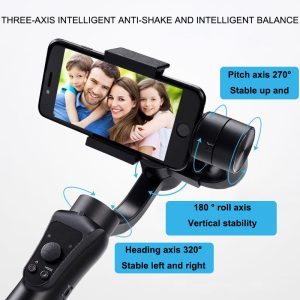 3-Axis Gimbal Stabilizer for Smartphone Vlog Live Video Record with Sport Inception Mode Face Object Tracking Motion
