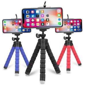 Universal Phone Holder Portable Adjustable Flexible Folding Smartphone Selfie Stick Mini Ring Light Cell Phone Tripod Stand