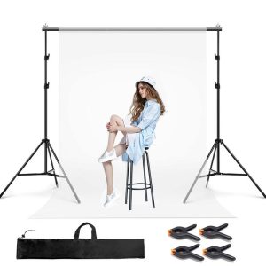 2*3M Metal Backdrop Stand Adjustable Photography Background Stand Frame Photo Background Stand Studio Equipment