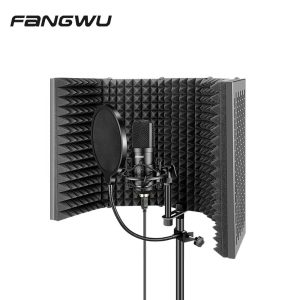 Hot Sale 5 Doors Metal Soundproof Microphone Isolation Shield
